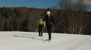 2 Nordic skiers